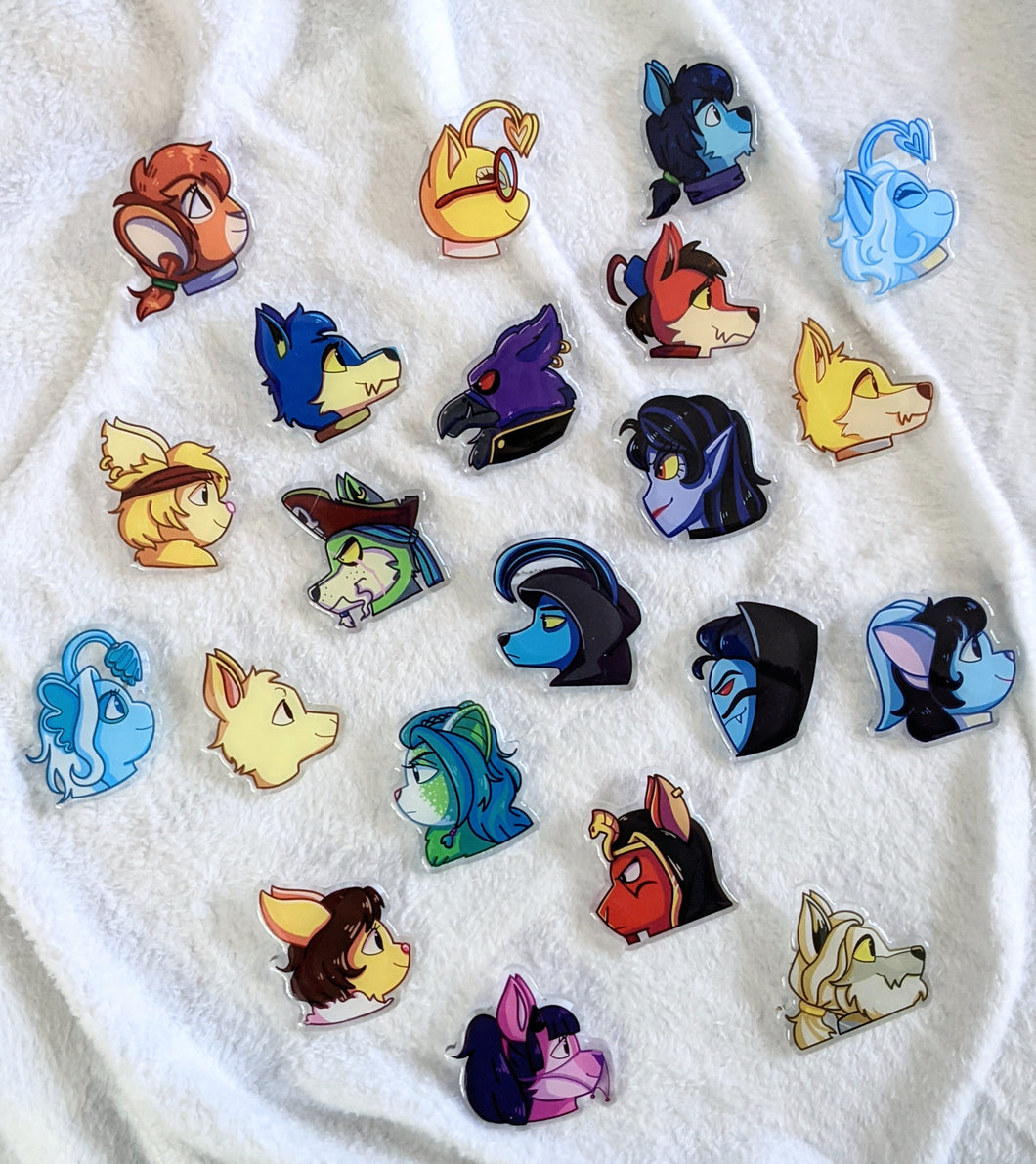 Neopets Characters Acrylic Pins